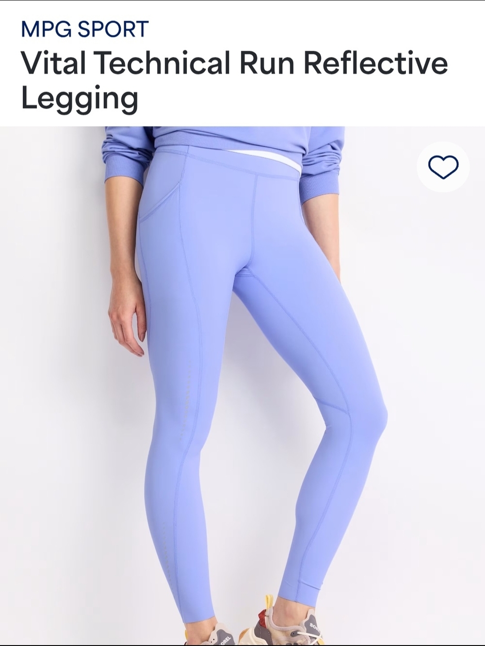 MPG Periwinkle Reflective Run Leggings